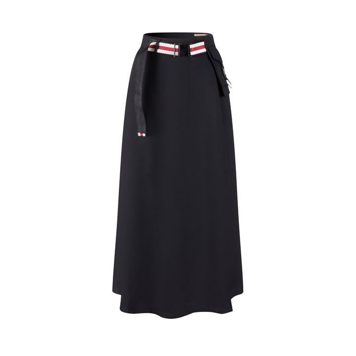 Aline Buckle Skirt-Black