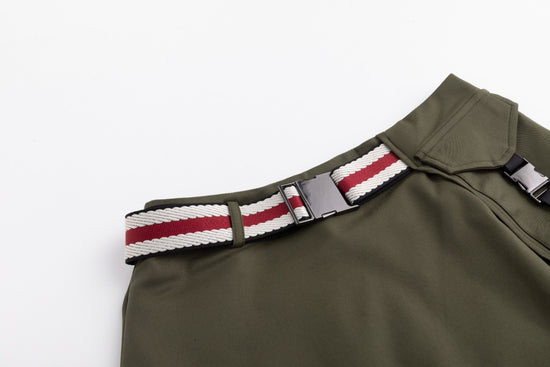 Aline Buckle Skirt- Green Moss