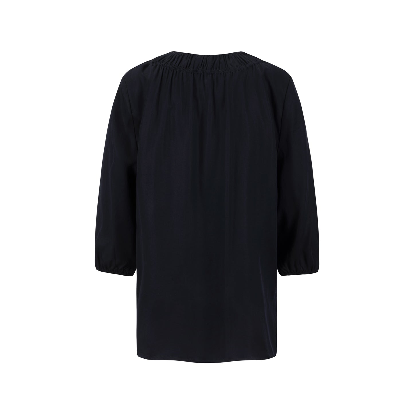 Drawstring Neckline Top- Midnight