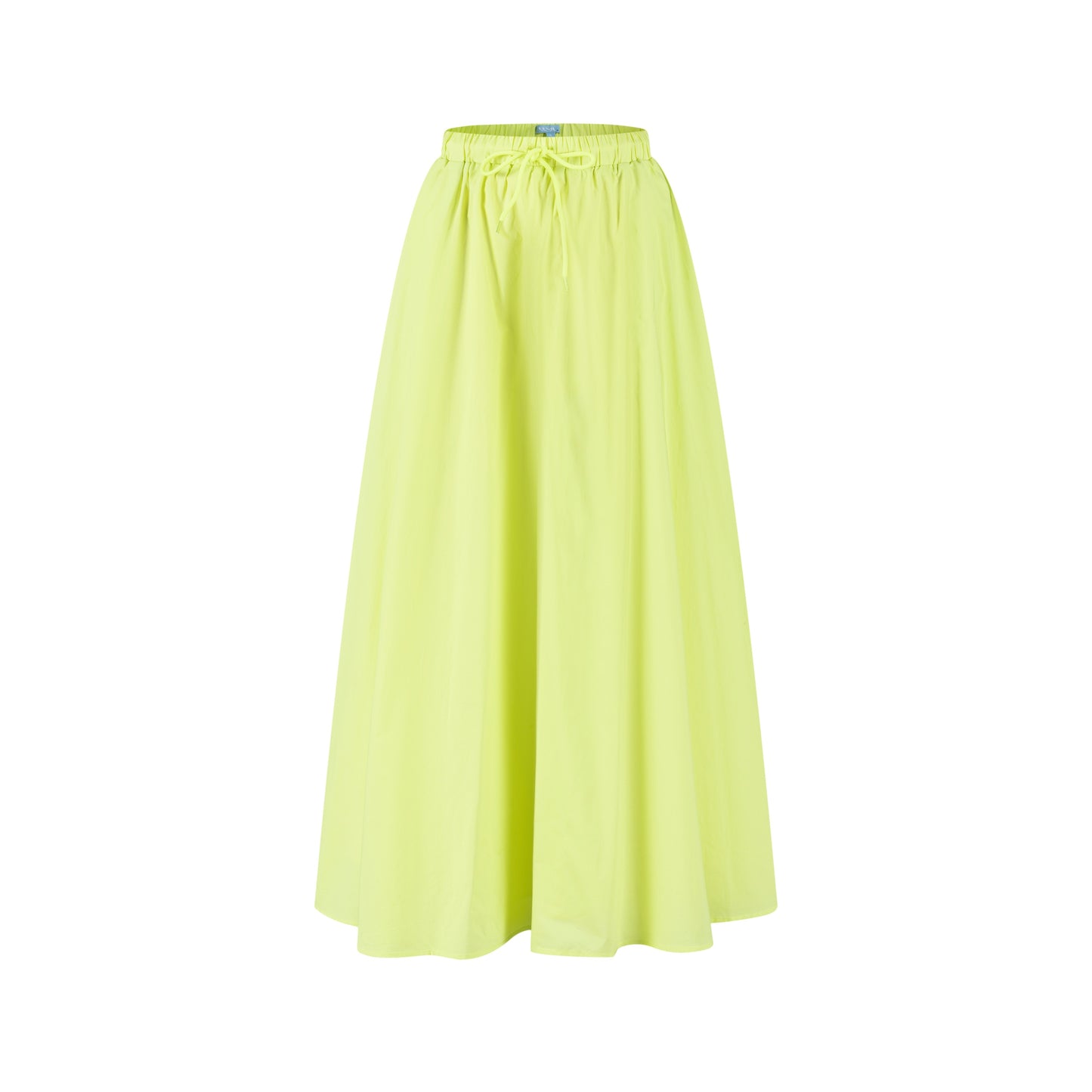 Drawstring Circle Skirt - Lime