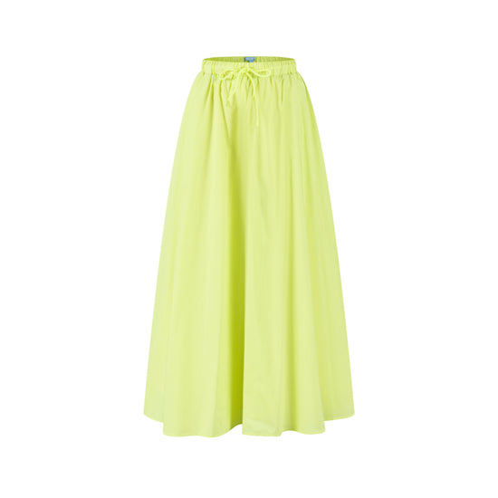 Drawstring Circle Skirt - Lime