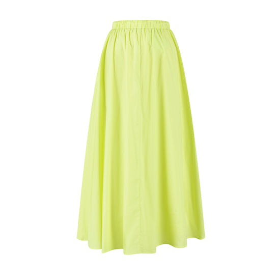 Drawstring Circle Skirt - Lime