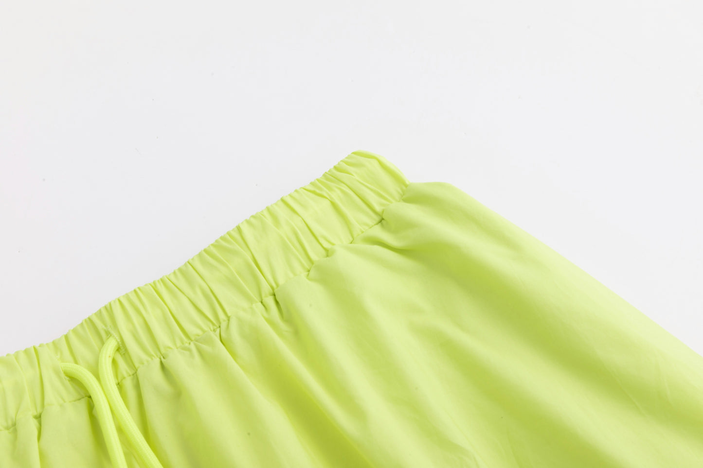 Drawstring Circle Skirt - Lime