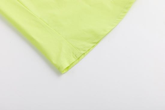 Drawstring Circle Skirt - Lime