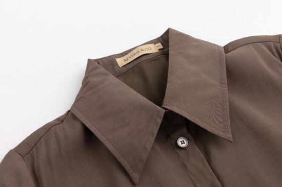 Cargo Linen Dress - Brown