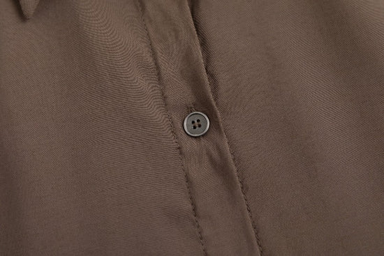 Cargo Linen Dress - Brown