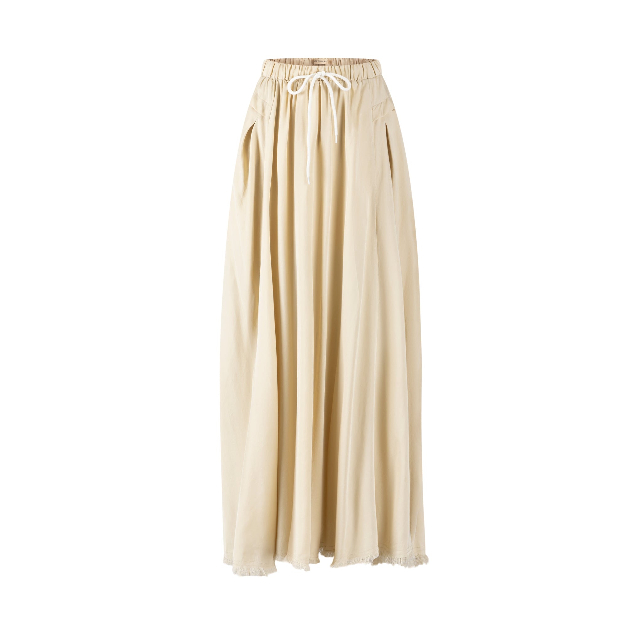 Drawstring Waistband Skirt- Parchment