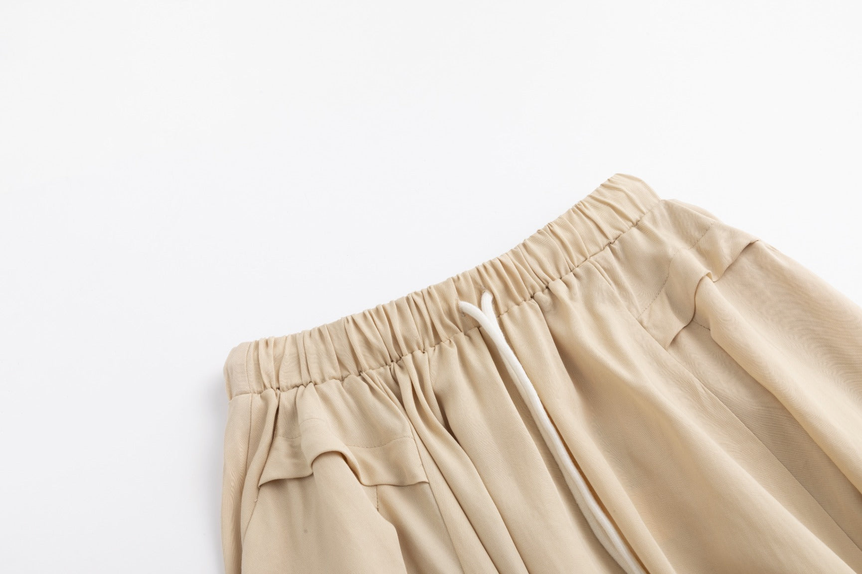 Drawstring Waistband Skirt- Parchment