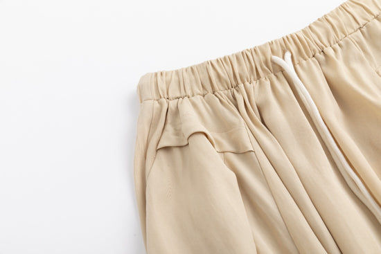 Drawstring Waistband Skirt- Parchment