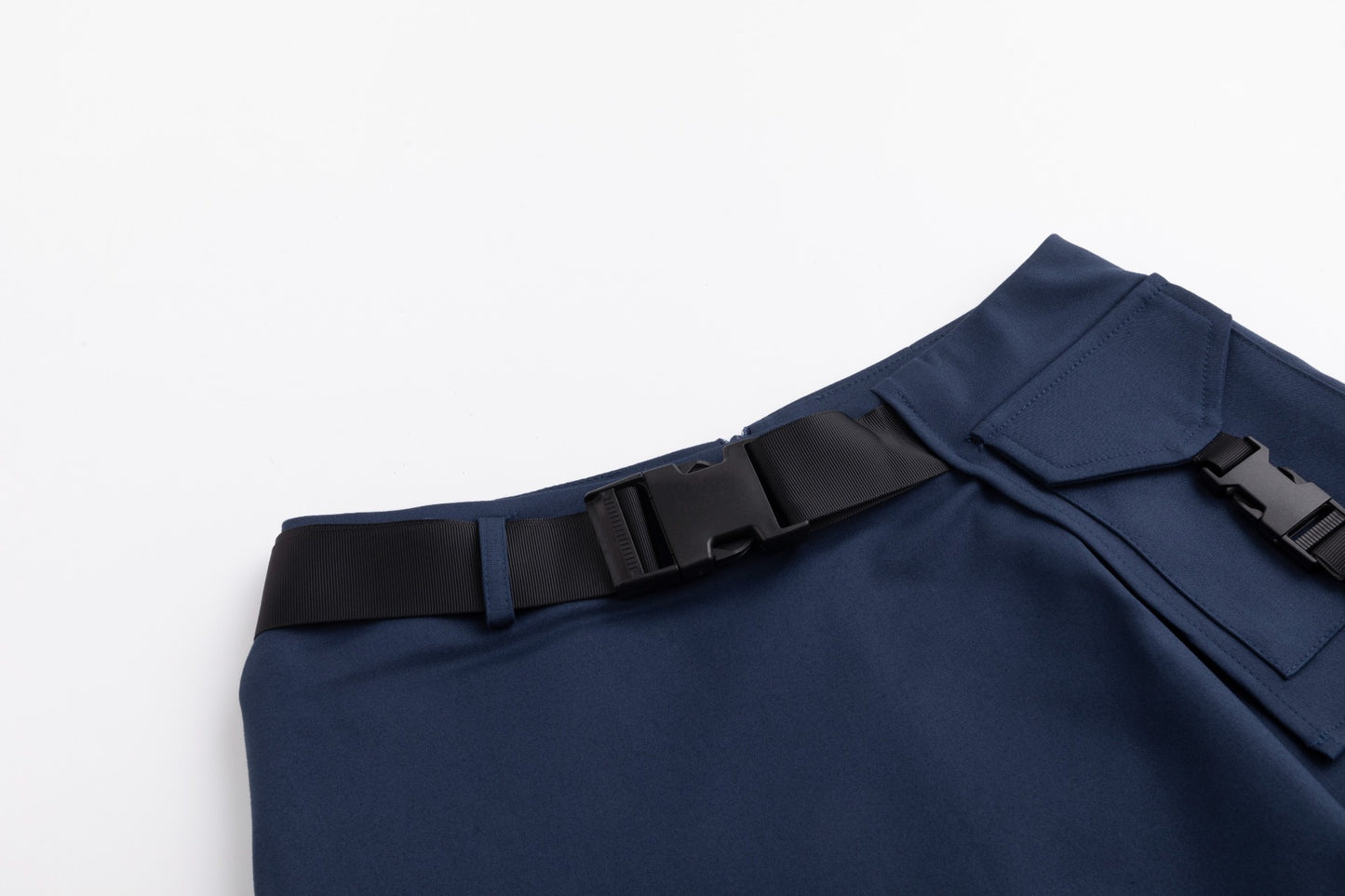 Aline Buckle Skirt- Navy