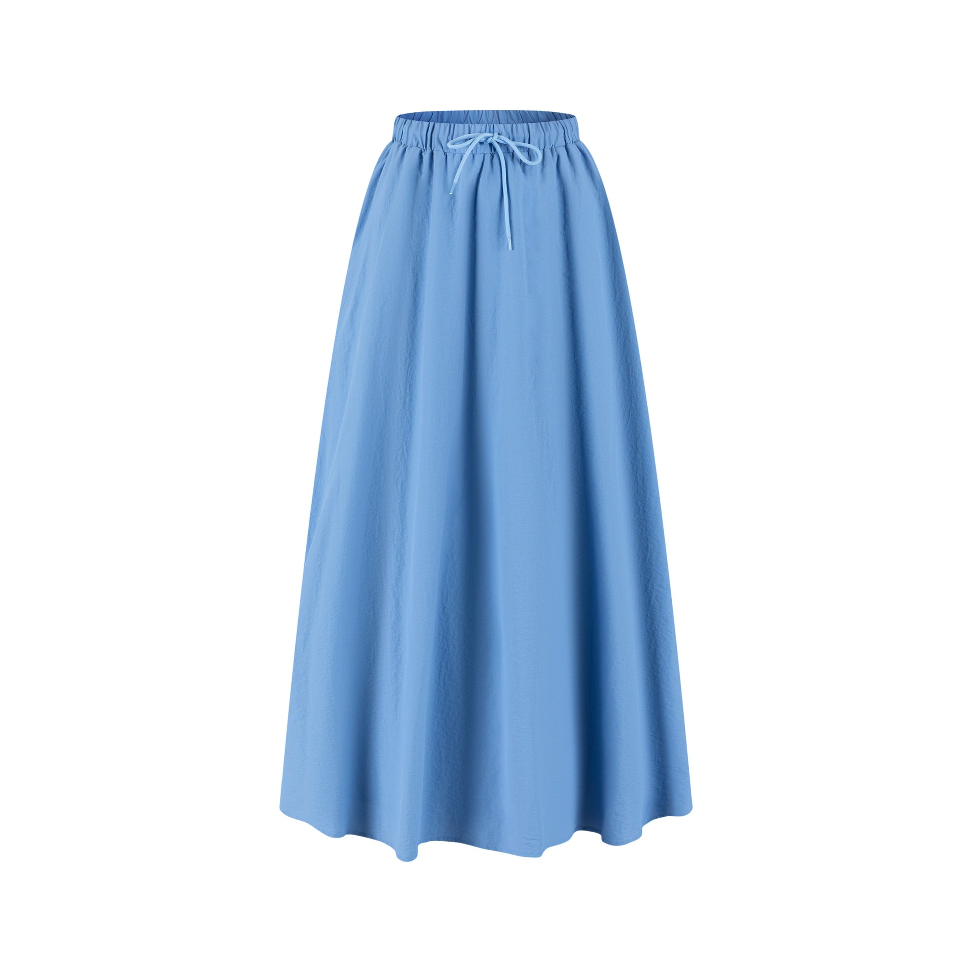 Shoe Lace Drawstring Skirt - Sea Blue