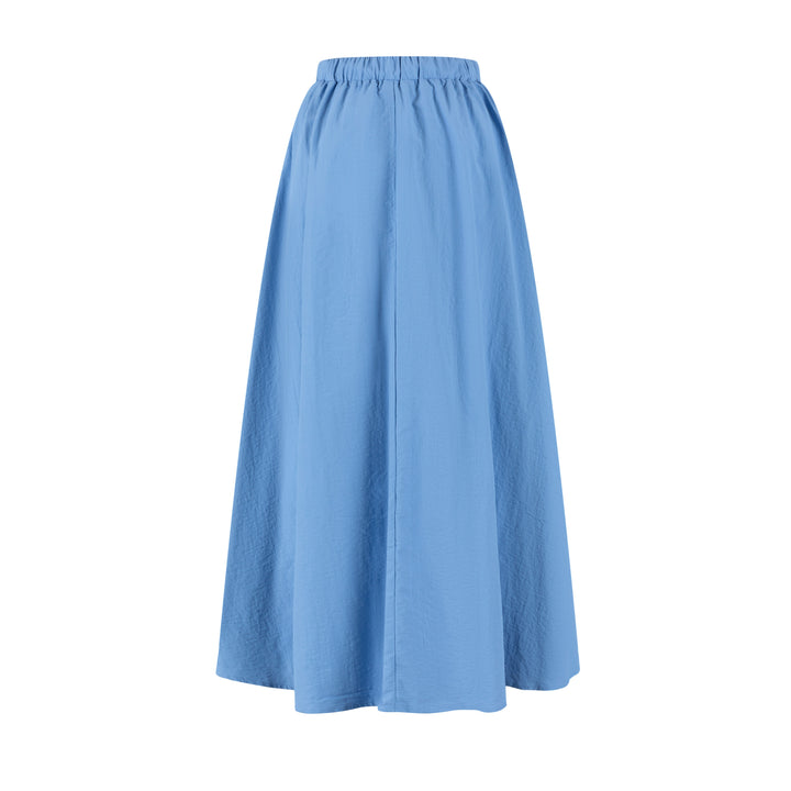 Shoe Lace Drawstring Skirt - Sea Blue