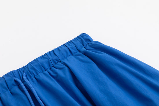 Drawstring Circle Skirt - Royal Blue