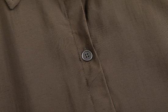 Cargo Linen Dress - Fawn