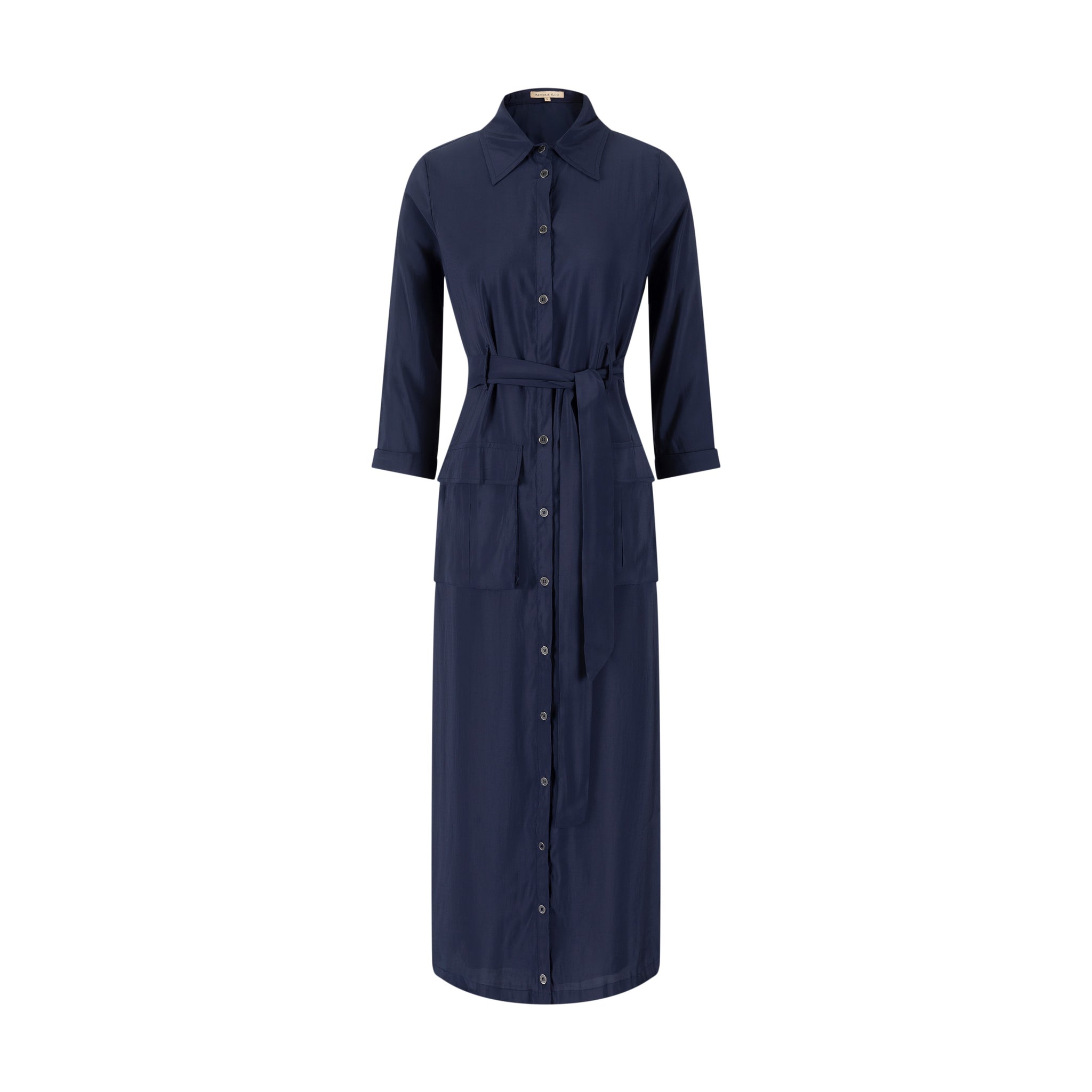 Cargo Linen Dress - Midnight