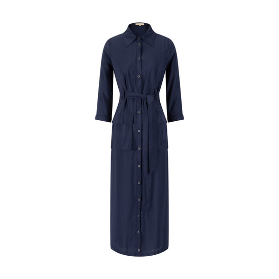 Cargo Linen Dress - Midnight