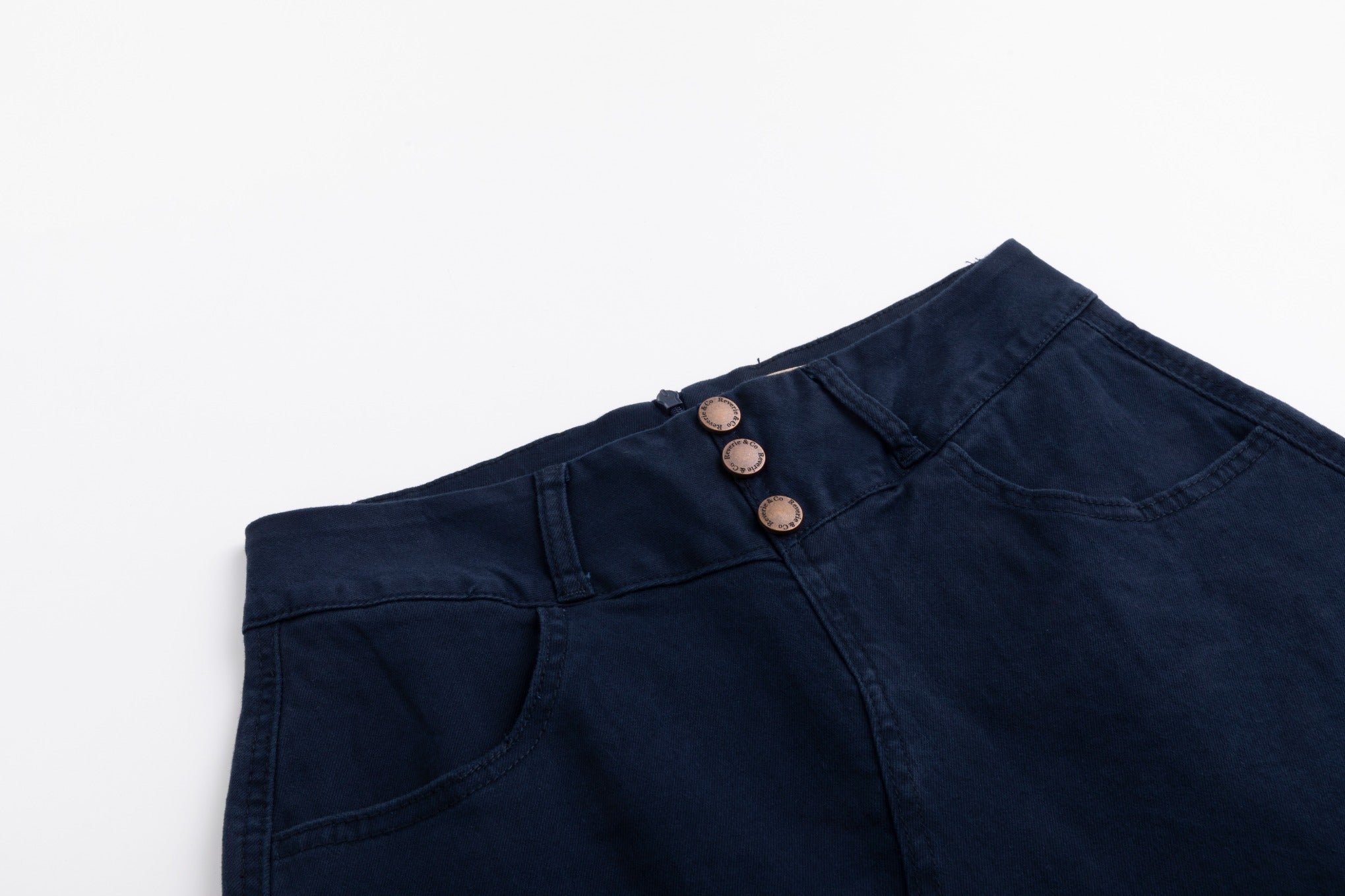 3 Button Denim Skirt - Midnight