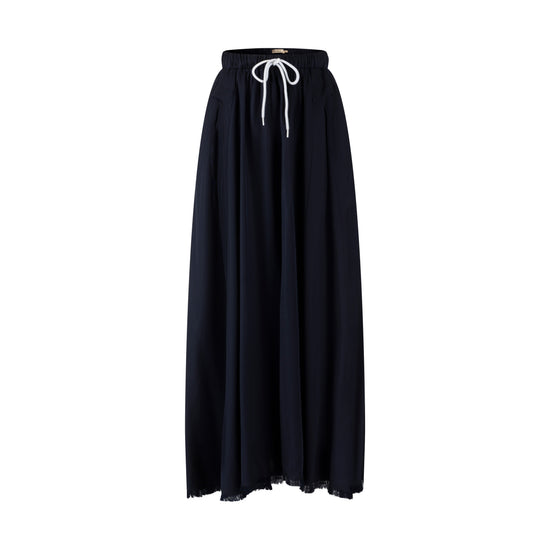 Drawstring Waistband Skirt- Midnight