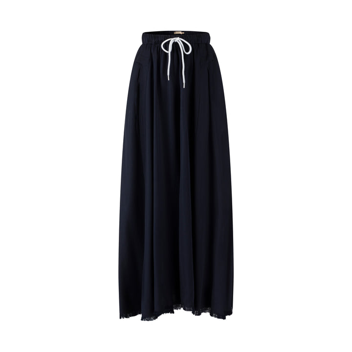 Drawstring Waistband Skirt- Midnight