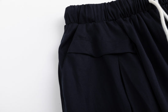 Drawstring Waistband Skirt- Midnight
