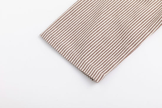 Stripe Pocket Dress - Rust/White