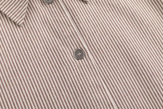 Stripe Pocket Dress - Rust/White