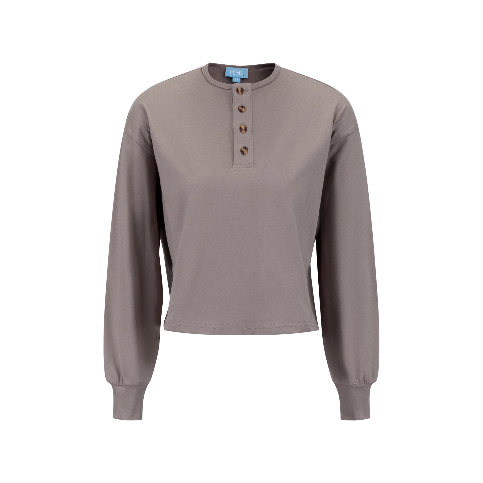 Basic Placket Dolman - Stone