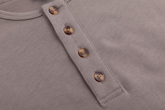 Basic Placket Dolman - Stone