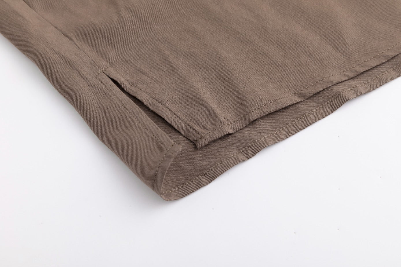 Drawstring Neckline Top- Fawn
