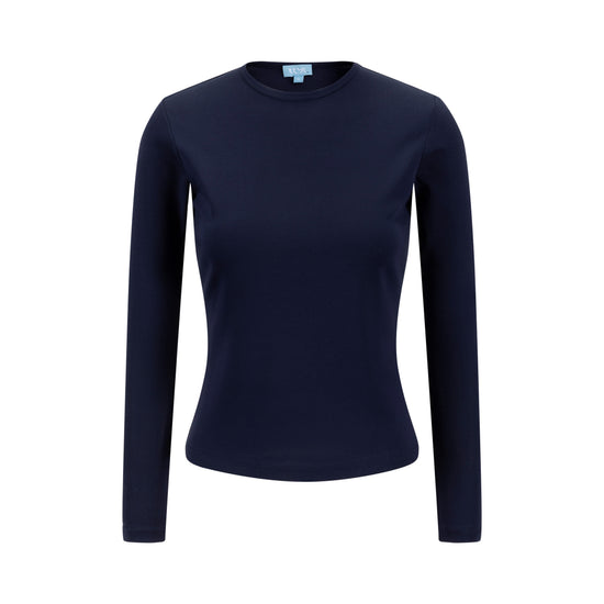 Basic Flat Tee - Navy