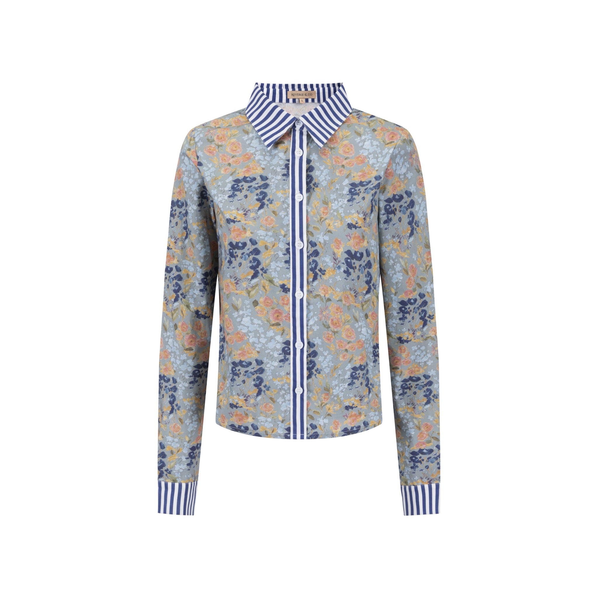 Multi Printed Striped Blouse