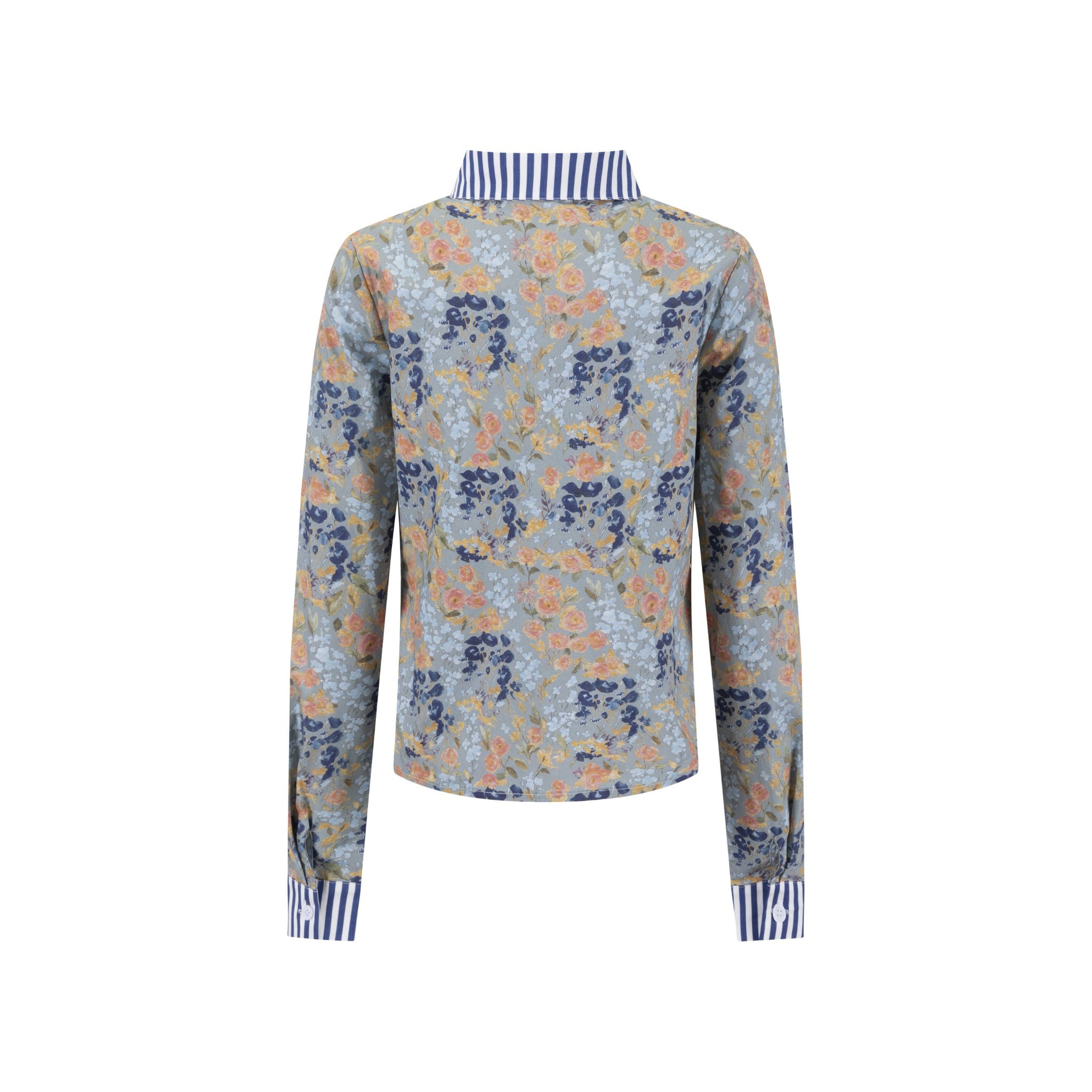 Multi Printed Striped Blouse