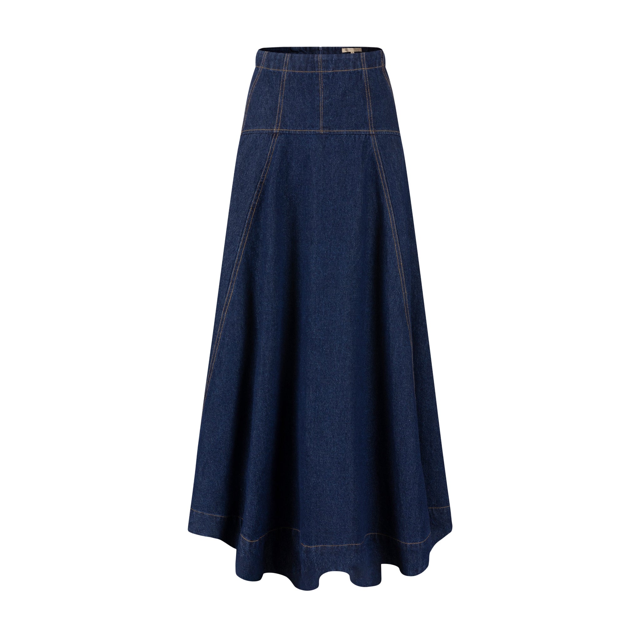 Aline Circle Skirt- Denim - Dark Blue