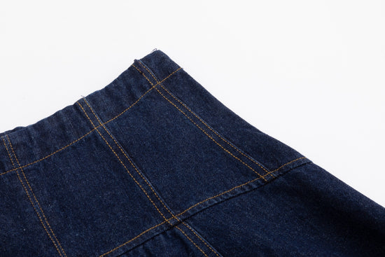 Aline Circle Skirt- Denim - Dark Blue