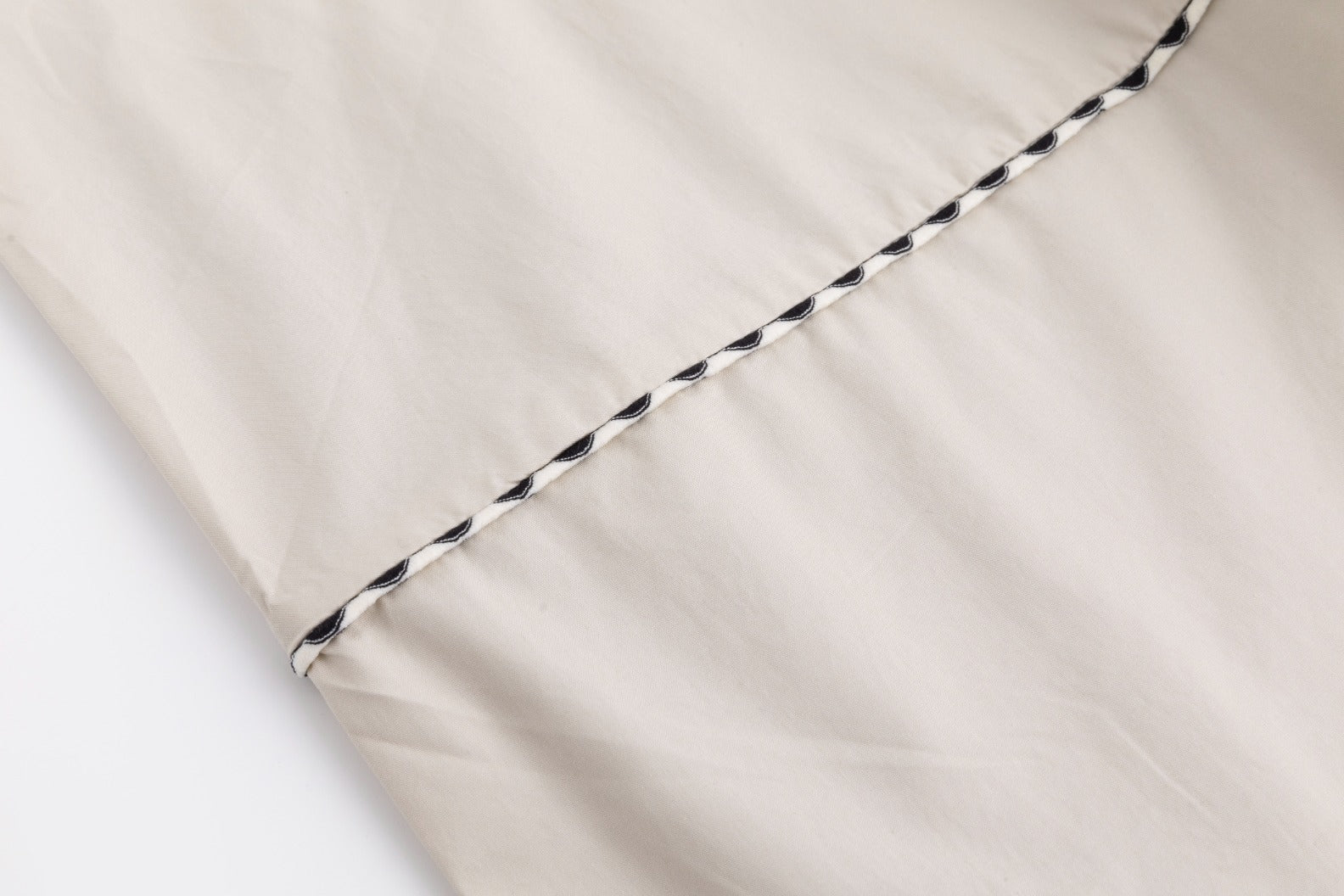 Beige Cotton Skirt With Belt