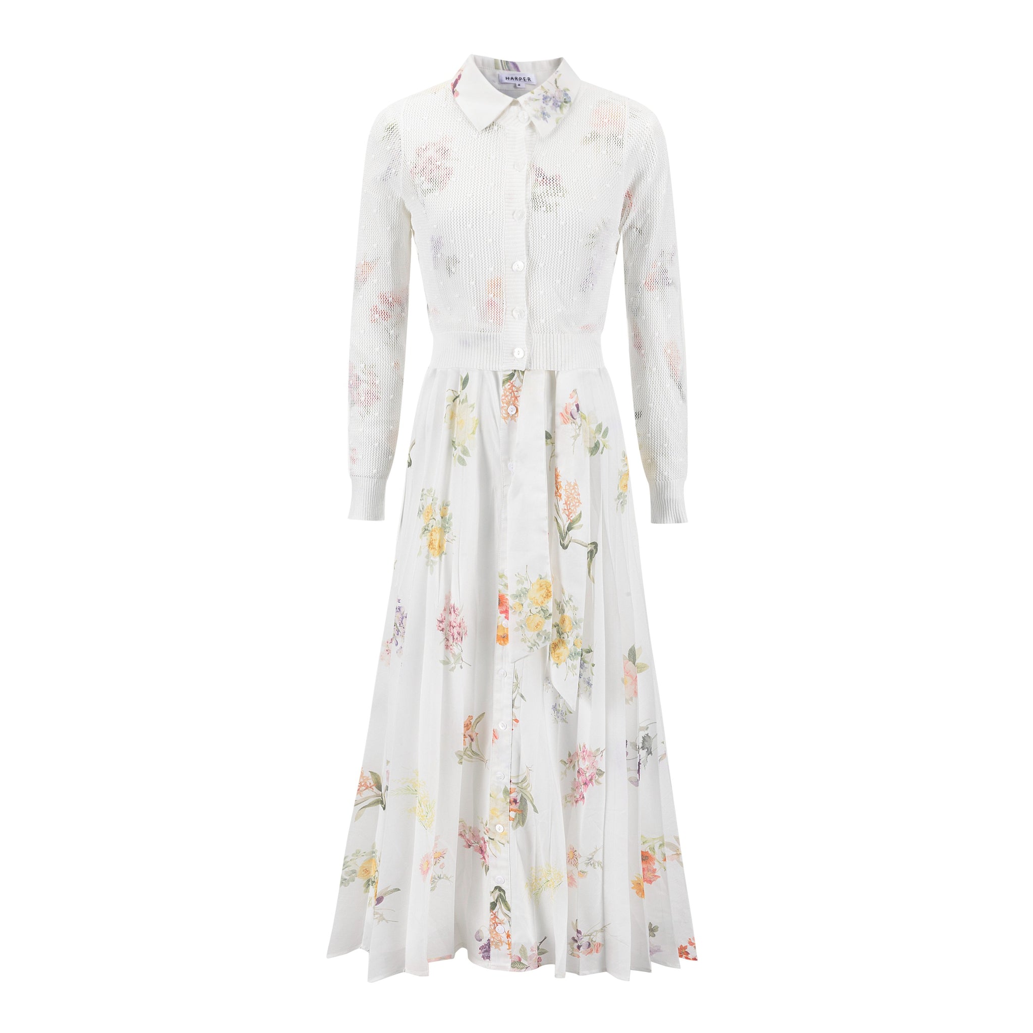 Light Floral Overlay Dress
