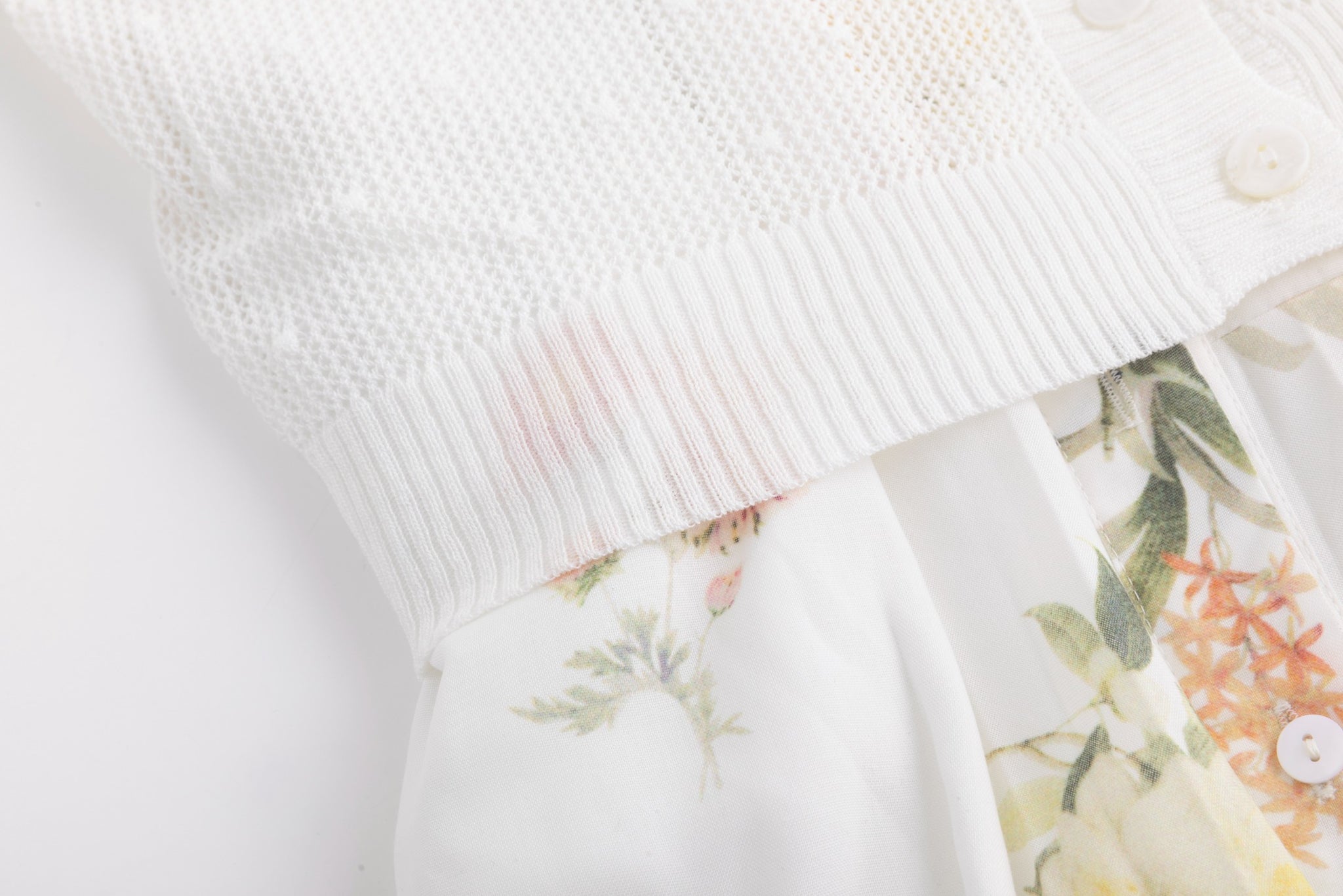 Light Floral Overlay Dress