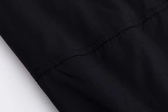 Cotton Skirt With Pockets - Black