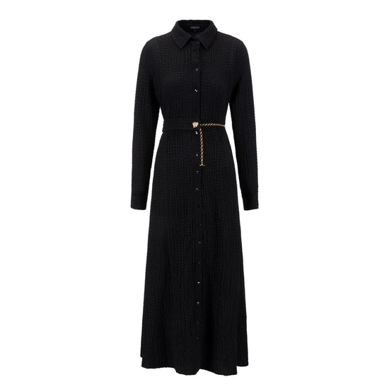 Black Dress With Gold Chain Belt