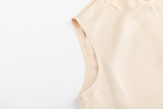 Slip Dress With Knit Cardigan - Pale Yellow