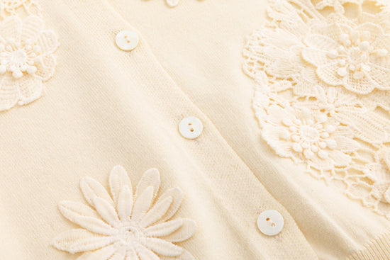 Slip Dress With Knit Cardigan - Pale Yellow