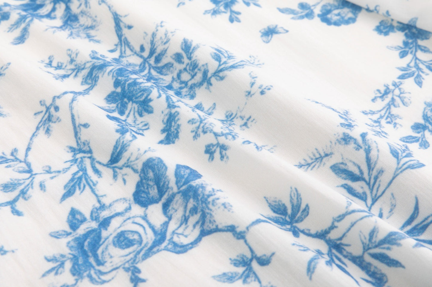 Blue Floral Overlay Dress