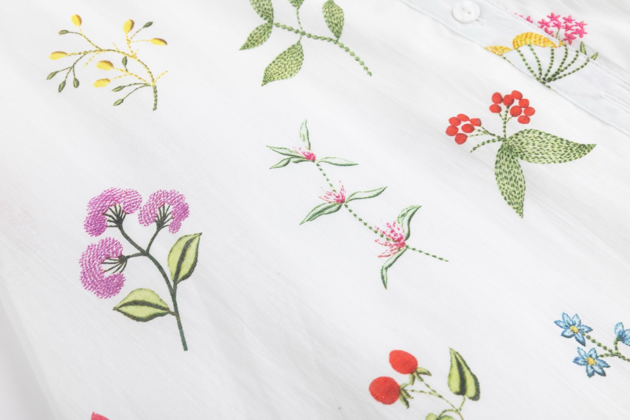 White Floral Dress With White Embroidered Cardigan