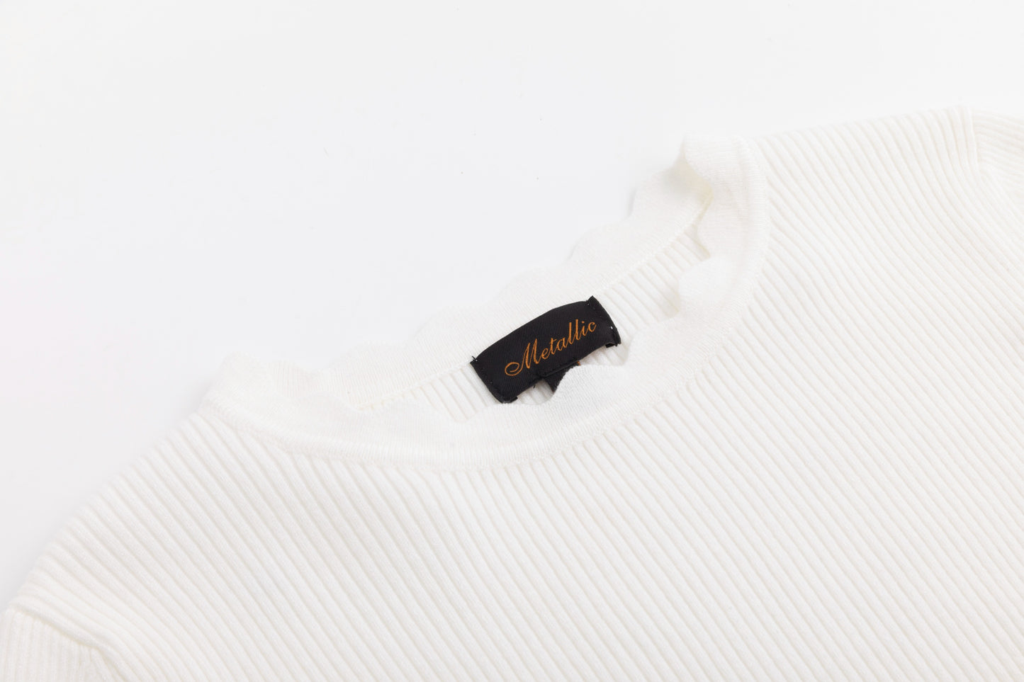 Scalloped Basic Sweater - Ivory