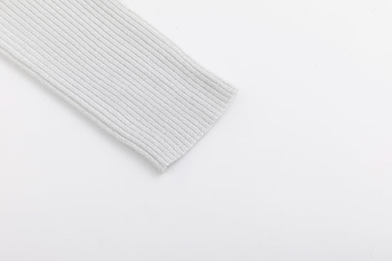 Shimmery Mock Neck Top - Silver