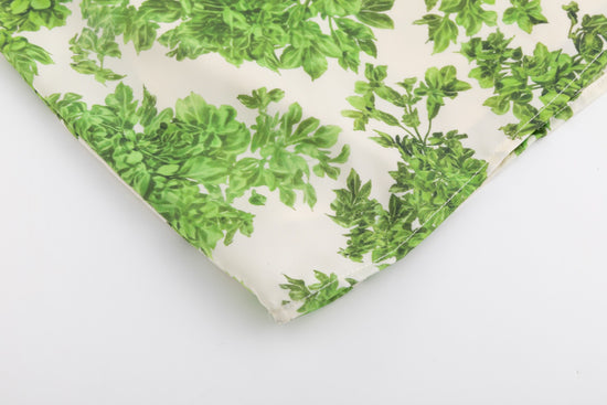 Green Floral Slip Skirt With Ruffle Detail