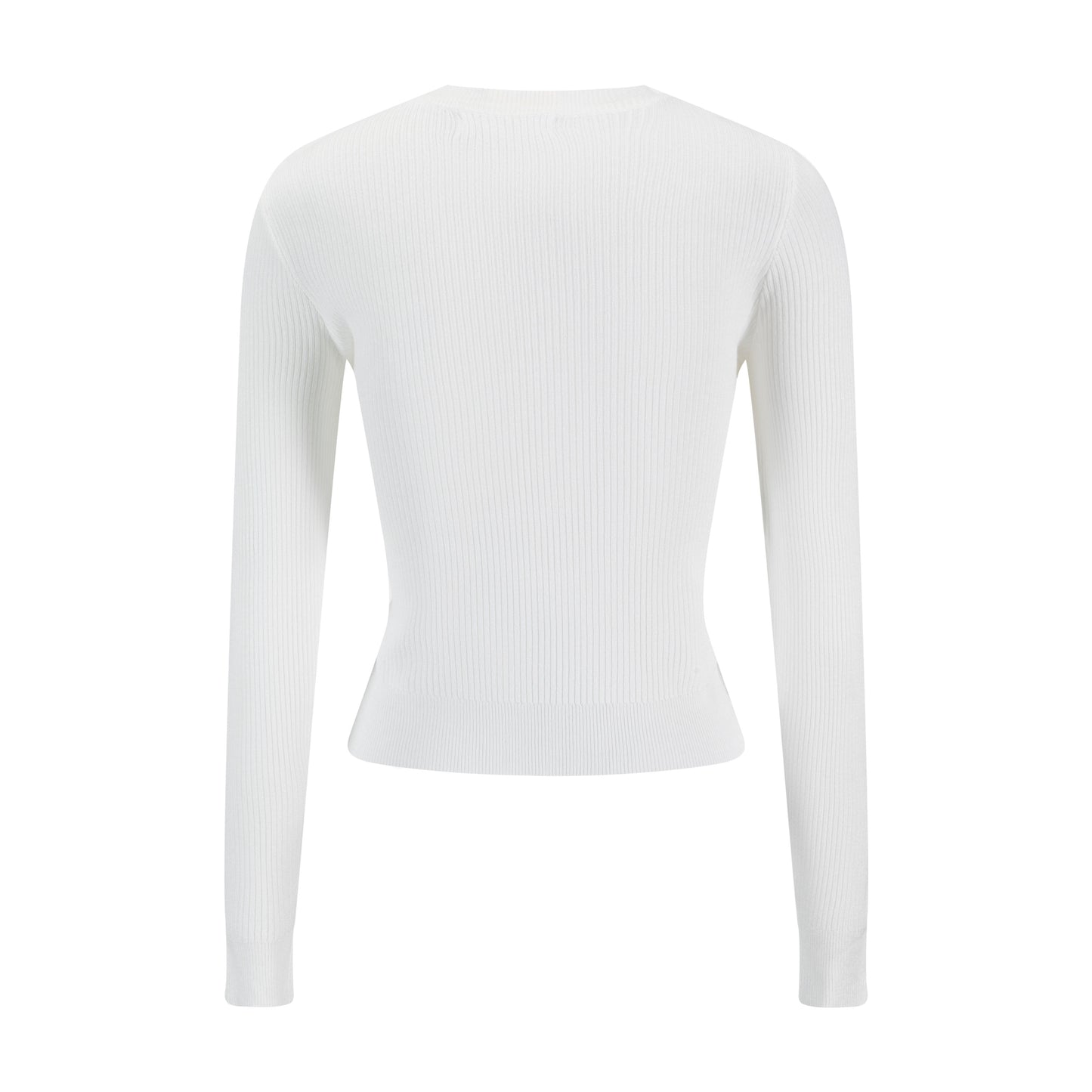 Logo Patch Sweater - White