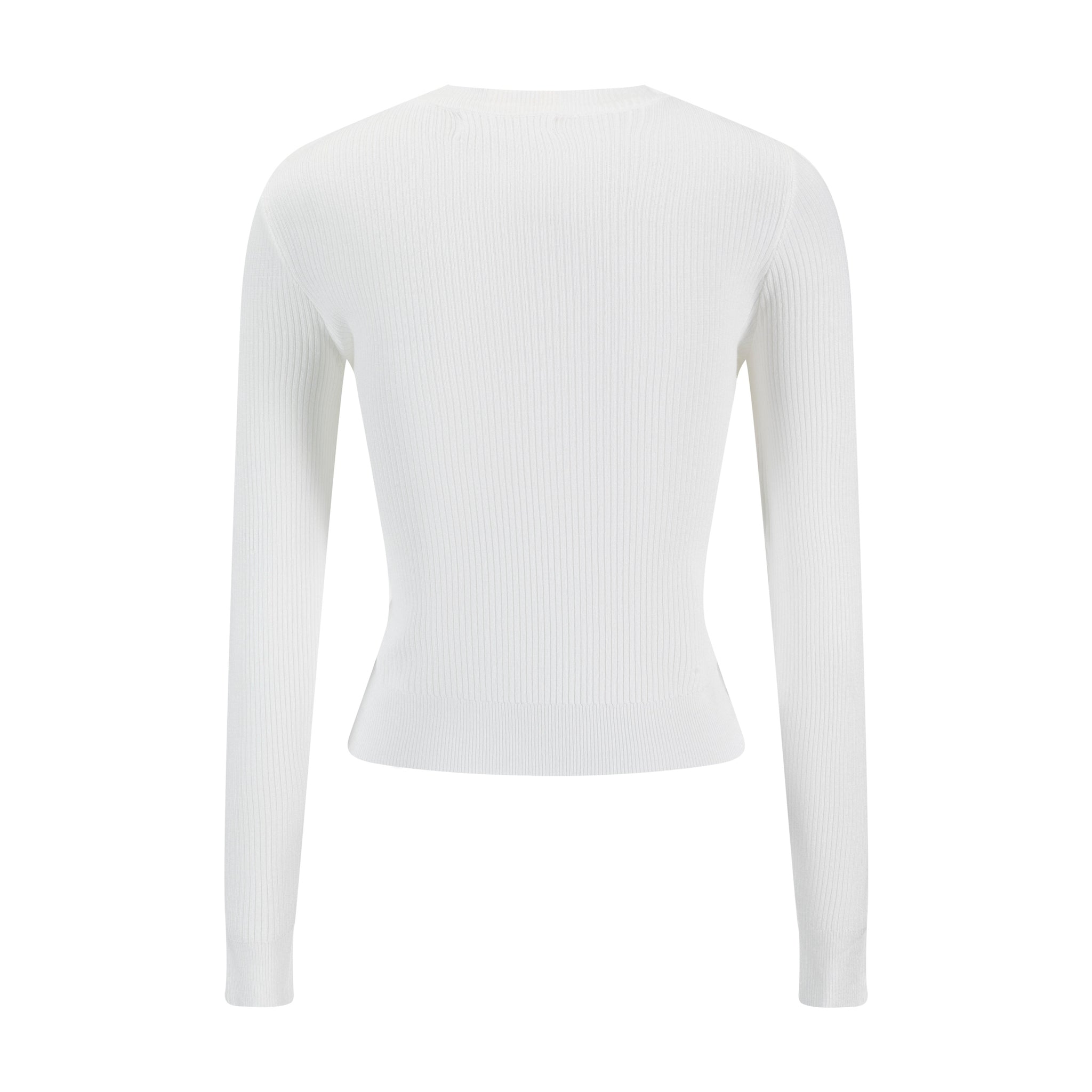 Logo Patch Sweater - White