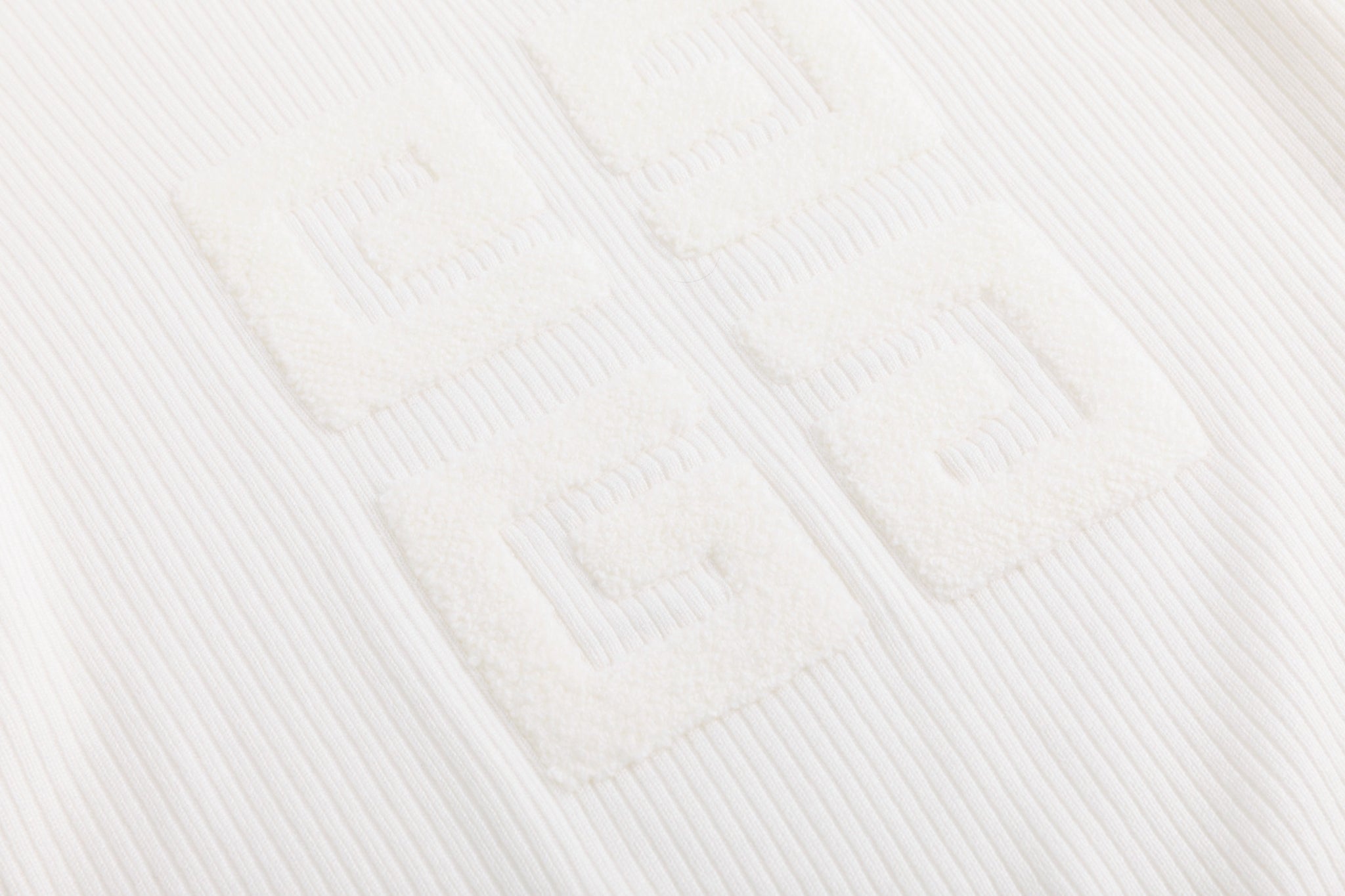 Logo Patch Sweater - White