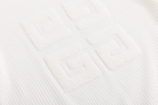 Logo Patch Sweater - White